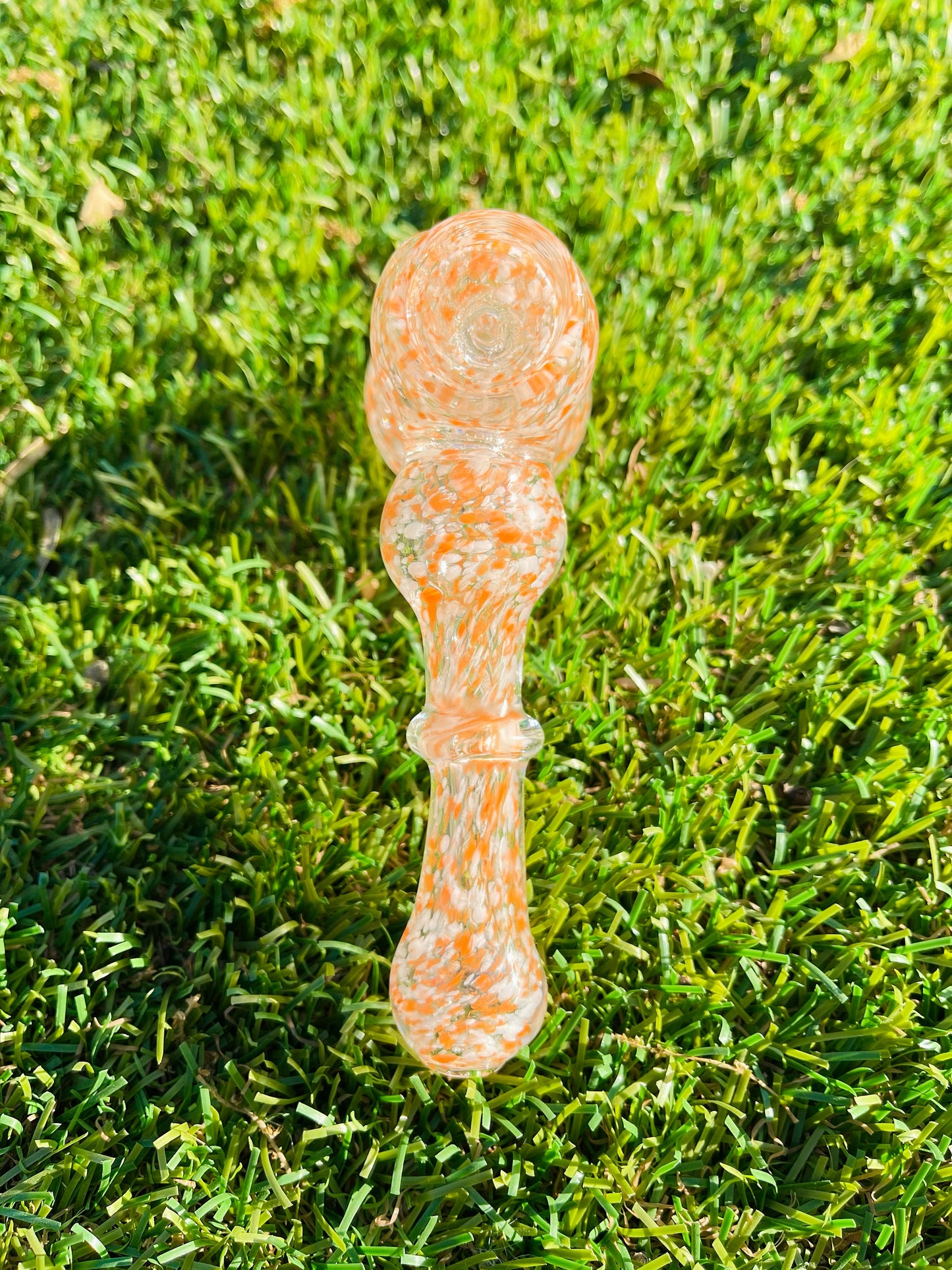 Speckled Orange Glass Pipe