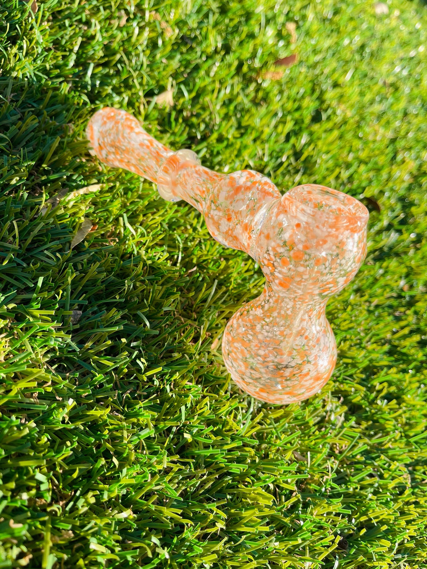 Speckled Orange Glass Pipe